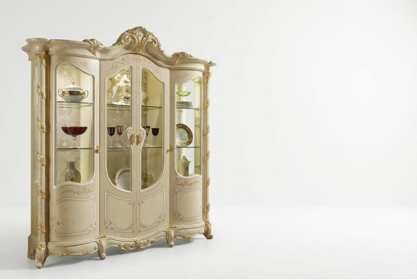 Schrank Vitrine Esszimmer Anrichte Holz Schränke Möbel Wohnzimmer Anrichte Glas
