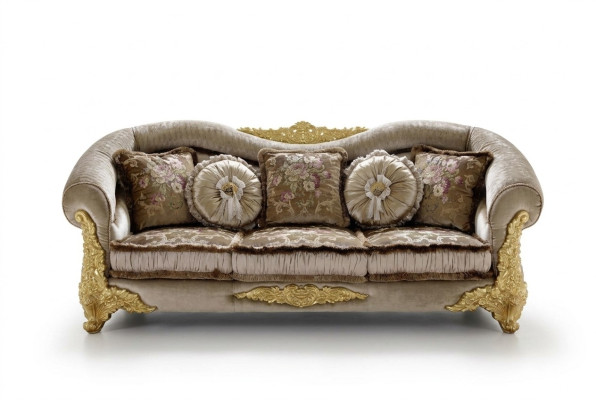 Sofa Couch Textil Sofa 3 Sitzer Textil Dreisitzer Design Polster Luxus Sitz Neu