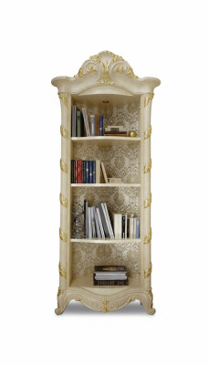Schränke Design Barock Stil Vitrine Bar Schrank Massiv Regal Bücherregal Holz