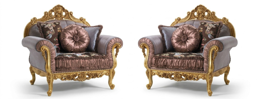 Art déco Design Sessel Textil Wohnzimmer Lounge Neu Luxus Design Möbel Stühle