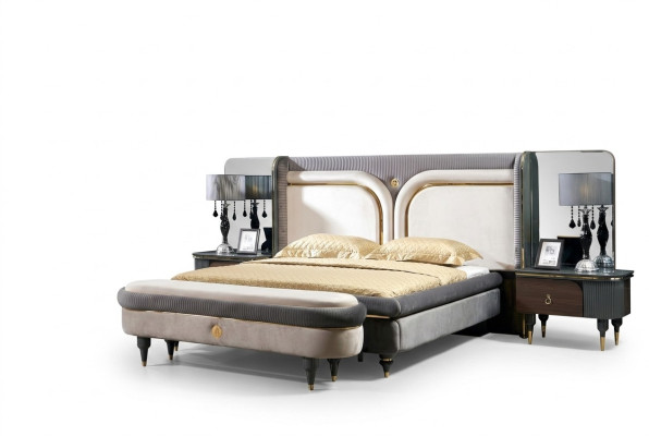 Design Luxus Hocker Polster Modern Textil Relax Beistell Sofa Italienischer Stil