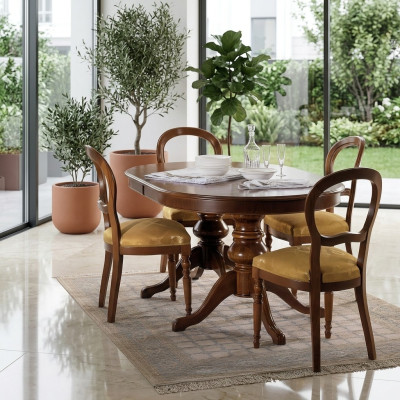 Esszimmer Möbel Gruppe Italien Möbel Set Garnitur 5tlg Esstisch 4 Stühle Luxus