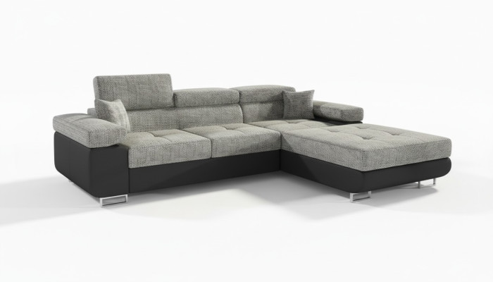 Ecksofa L-Form Wohnlandschaft Designer Sofa Couch Polster Sitz Garnitur Textil