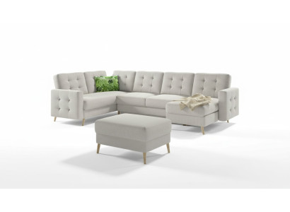 U-Form Couch Wohnlandschaft Ecksofa Garnitur Modern Design Sofa textil Stoff neu