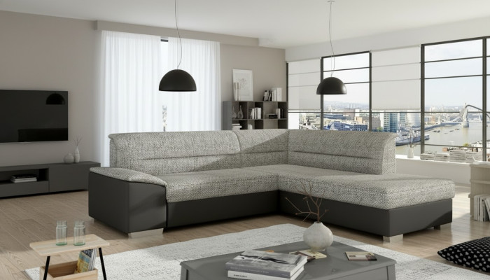 Stoff Ecksofa L-Form Sofa Couch Design Polster Modern Textil Sitzpolster Gruppe
