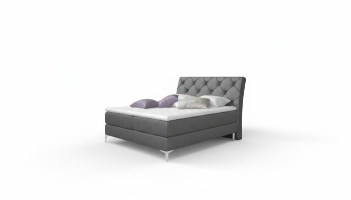 Designer Bett Schlafzimmer Betten Textil Hotel Polster Chesterfield Boxspring