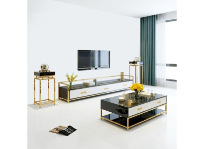 Designer Kommode Anrichte Low Board Side Schrank Dekor Wohn Zimmer Regal
