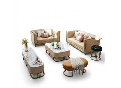 Edelstahl Metall Möbel Design Wohnzimmer Couch Sitz Polster Garnitur 3+2+1
