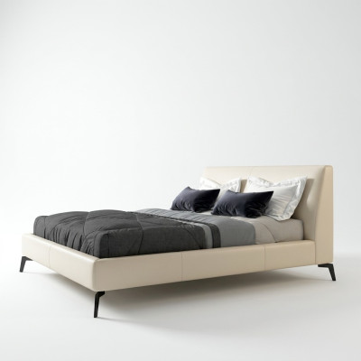 Doppelbett Betten Design Bett Leder Polster Schlafzimmer Ehe Italienische
