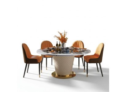 Luxus Esstisch Runde Esstische Drehbarer Wohn Esszimmer Rund Tisch