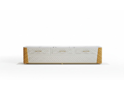 Sideboard TV Lowboard RTV XXL Schrank Tisch Wohnzimmer Holz Marmor