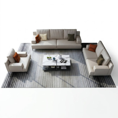 Moderne Weiße Ledergarnitur 3+2 Sitzer Wohnzimmer Exklusive Couchen 2tlg.