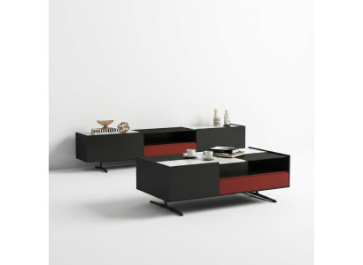 Italienische Designer Möbel 3tlg. Set Kommode + Couchtisch + RTV