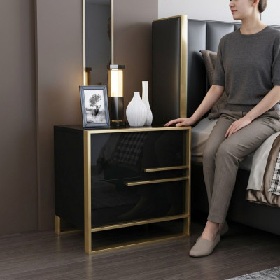 Design Nacht Tisch Konsole Luxus Beistell Schlaf Zimmer Metall Konsolen