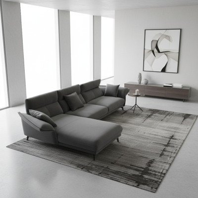 Sofa Stoff L-Form Couch Wohnlandschaft Ecksofa Garnitur Modern Design Couchen