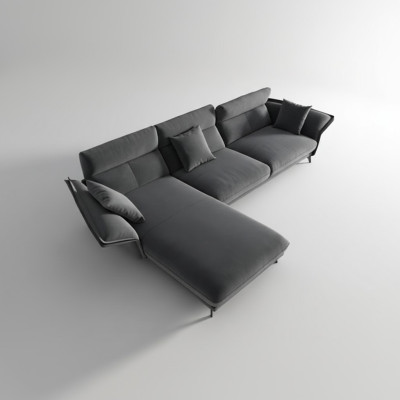 Sofa Stoff L-Form Couch Wohnlandschaft Ecksofa Garnitur Modern Design Couchen