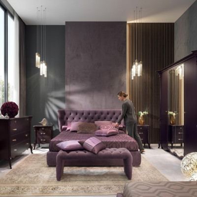 Schlafzimmer Italienische Möbel Set Luxus Chesterfield 6tlg. Massivholz