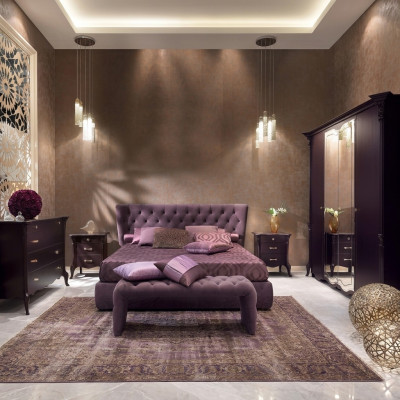 Schlafzimmer Italienische Möbel Set Luxus Chesterfield 6tlg. Massivholz