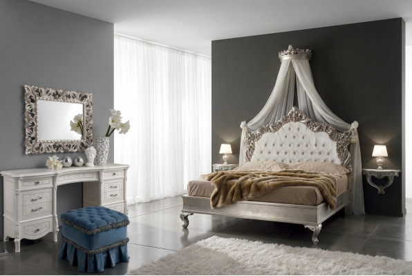 Luxus Chesterfield Betten Königliches Bett Palast Hotel Doppelbett Italien