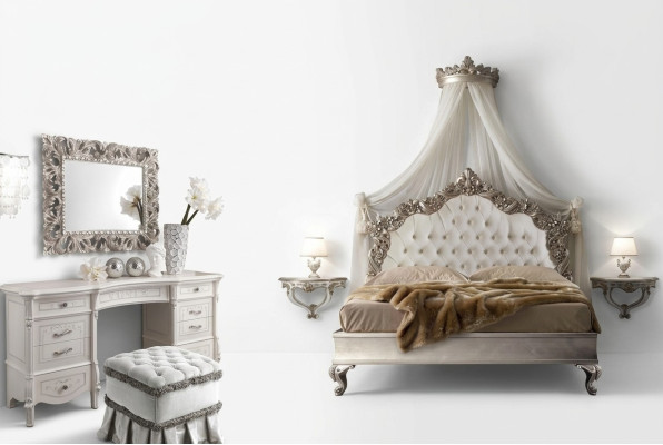 Bett + 2x Nachttisch 3 tlg. Schlafzimmer Set Design Modern Luxus Chesterfield
