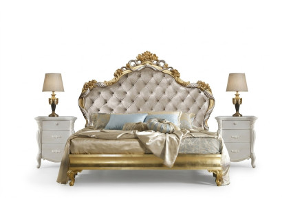 Schlafzimmer Luxus Set 4tlg. Bett + 2x Nachttisch + Chaiselongue Design Liege