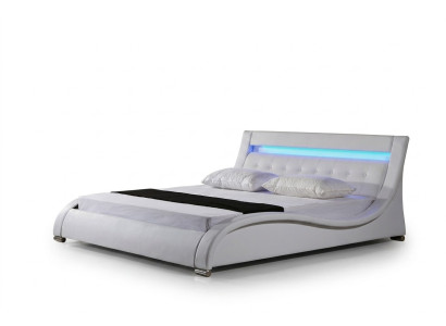 Lederbett Polsterbett Bett Betten Leder Leder Polster Ehe mit Belechtung