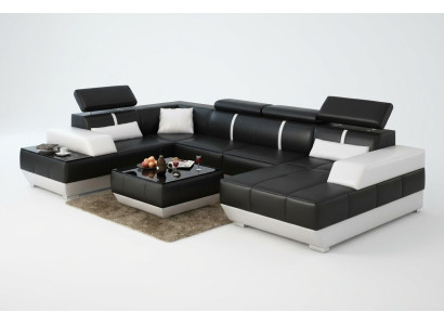 Design Wohnlandschaft U Form big Ecksofa Sofa Couch Polster xxl Garnitur