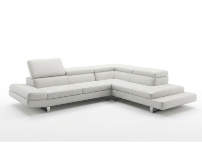 Modernes Ecksofa Ledersofa L Form Polster Designer Eckgarnitur