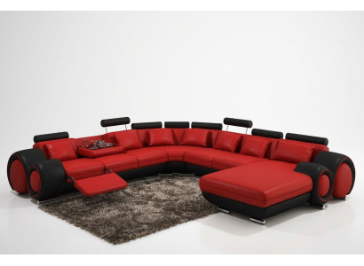 Ledersofa Couch Polster Sitz Garnitur Couchen Wohnlandschaft BIG XXL