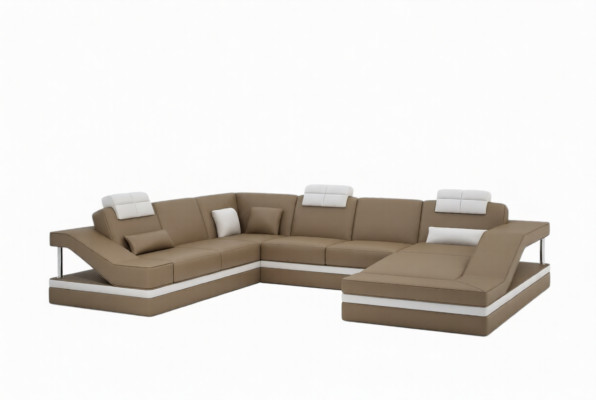 Ecksofa Ledersofa Polster Sofa Wohnlandschaft Couch Eckgarnitur U Form