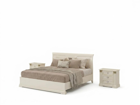 Bett + 2x Nachttisch 3 tlg Schlafzimmer Set Design Modern Luxus Klassische Möbel Massivholz