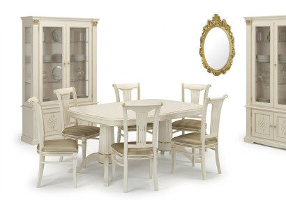 Set 4x Stuhl Stühle Esszimmer Garnitur Möbel Lehn Design Sitzmöbel Gruppe Holz