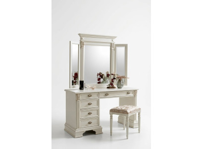 Schminktisch Spiegel Hocker Komplett Set Kommode Schlafzimmer Neu 3tlg. Konsole