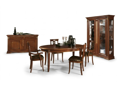 Ess Tisch Garnitur Designer Tische + 4x Stuhl Set Massivholz Komplett Set Wohn