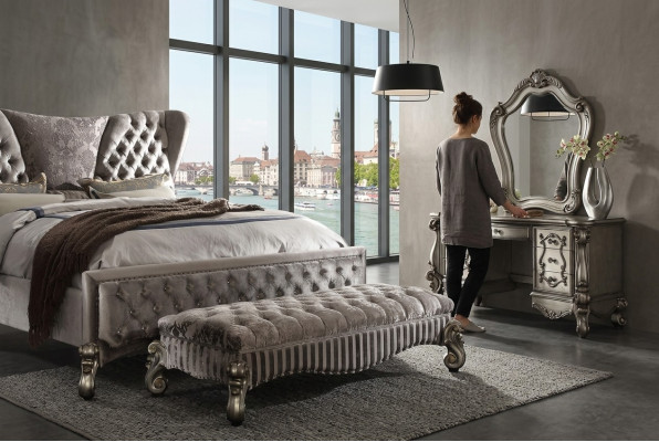 Designer Hocker Leder Textil Luxus Chesterfield Fußhocker Ottomane Chesterfield