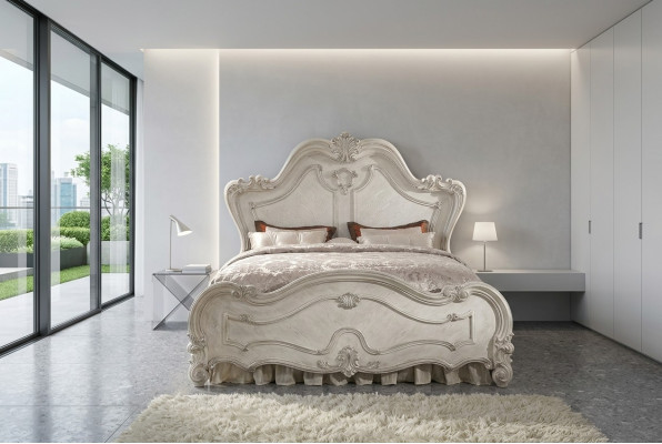 Bett Design Doppelbett Betten Luxus Klassiker Barock Chesterfield
