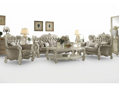 Luxus Möbel Sofagarnitur Sofa Couch Polster 3+2+1 Sitzer mit Couchtisch