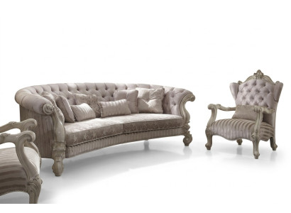 Chesterfield Sofa 4 Sitzer Couch Polster Luxus Klassische Textil Sofas Barock