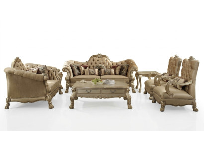 Luxus Möbel Sofagarnitur Couch Sofa Polster 3+2+1+1 Sitzer mit Couchtisch
