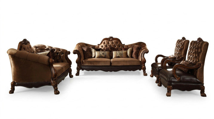 Sofa 3 Sitzer Sitz Couch Polster Garnitur Stoff Sofas Couchen Holz Chesterfield
