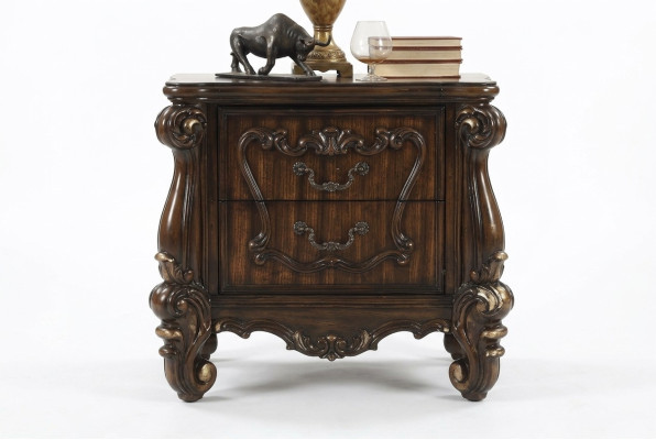Klassischer Nachtschrank Nachttisch Massiv Konsole Ablage Schlafzimmer Holz Neu