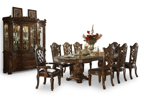 Esszimmer Komplettes Set Tisch Anrichte 8x Stühle Vitrine Barock Garnitur