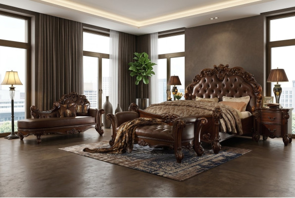 Königliches Doppel Bett Betten 2x Nachttisch Konsole Komplett Set