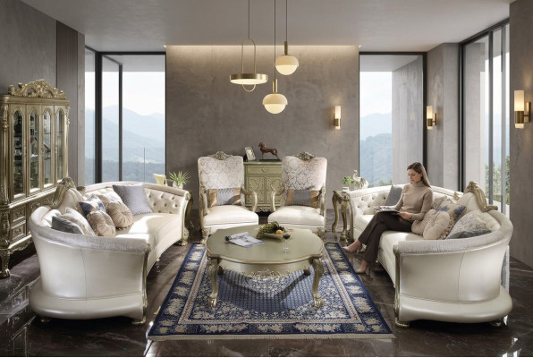 Komplett Set Sofagarnitur 4+1 Sitzer + Couchtisch Designer Wohnlandschaft