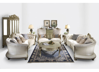 Komplett Set Sofagarnitur 4+4 Sitzer + Couchtisch Designer Wohnlandschaft