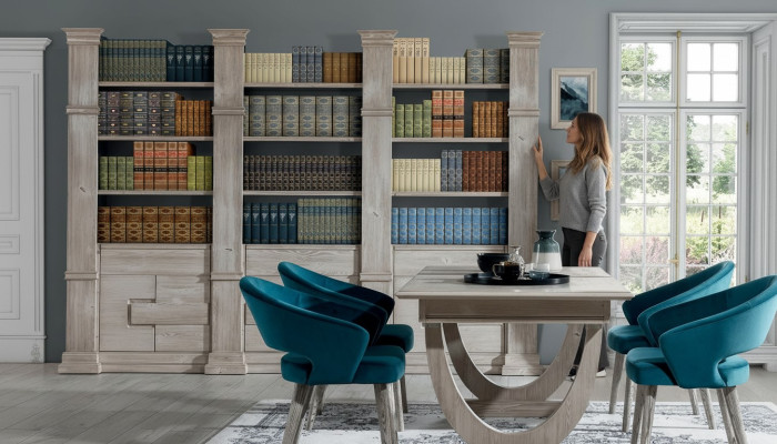 Klassisch Regal Wandregal Bücherschrank Bücherregal Wohnwand Wohnzimmer