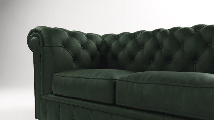 Chesterfield Couch Sofa Polster 3 Sitzer Couchen Sitz Garnitur Sofas Grüne