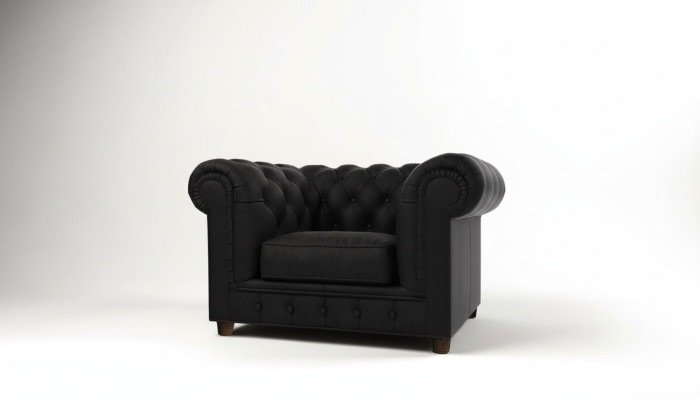 Edler Design Chesterfield Sessel Polster Fernseh Sitz Lounge Club Textil