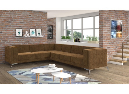 Moderne Ecksofa Stoffsofa L Form Polster Eckgarnitur Wohnlandschaft Couch Sofa
