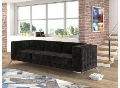 Sofa Couch Polster Textil Sofas Couchen Sitz Garnituren Design Club Chesterfield